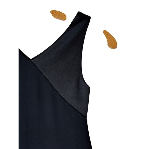 Sally Miller Couture Dress Girl‎ Small Black Sleeveless Draped Chiffon Formal - Picture 5 of 7